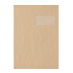 Boîte de 250 pochettes administratives kraft 229x324 mm format c4  avec bande protectrice  avec fenêtre 50 x 100 mm- maxiburo