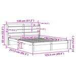 vidaXL Cadre de lit avec tête de lit sans matelas 120x190 cm