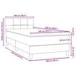 vidaXL Sommier à lattes de lit avec matelas rose 100x220 cm velours