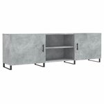 vidaXL Meuble TV gris béton 150x30x50 cm bois d'ingénierie