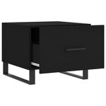 vidaXL Table basse Noir 50x50x40 cm Bois d'ingénierie