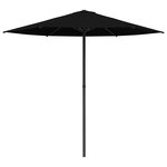 vidaXL Parasol de jardin 230 x 230 cm Polyester Rectangulaire Noir