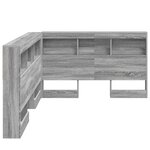 vidaXL Tête de lit de rangement Sonoma gris 120 cm Bois d'ingénierie