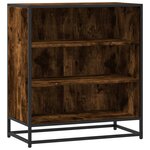 vidaXL Buffet chêne fumé 68x35x76 cm bois d'ingénierie et métal