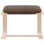 vidaXL Repose-pied Marron foncé 51x41x40 cm Tissu