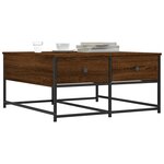 vidaXL Table basse chêne marron 80x80x40 cm bois d'ingénierie