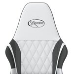 vidaXL Chaise de jeu de massage Blanc et noir Similicuir