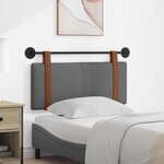 vidaXL Tête de lit suspendue Gris foncé PU antique