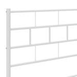 vidaXL Cadre de lit métal avec tête de lit blanc 140x190 cm