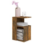 vidaXL Table d'appoint Chêne fumé 36x30x56 cm Bois d'ingénierie