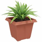 vidaXL Pot de Fleurs Carré 6 Pièces Rouge brique 38 x 38 x 30 cm