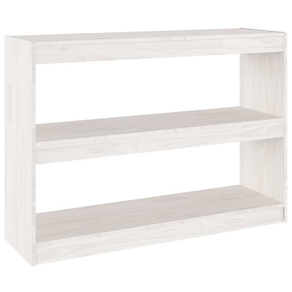 vidaXL Bibliothèque/Séparateur de pièce Blanc 100x30x71 5cm Pin massif