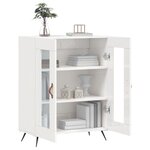 vidaXL Buffet Blanc brillant 69 5x34x90 cm Bois d'ingénierie