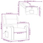 vidaXL Fauteuil inclinable de massage vert foncé velours