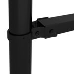 vidaXL Clôture de jardin à dessus en lance Acier (1 25-1 5)x6 8 m Noir