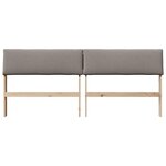 vidaXL Tête de lit capitonnée Taupe 200 cm Pin massif