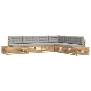 vidaXL 6 Pièce Ensemble de canapés d'extérieur Polyester Blanc
