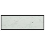 vidaXL Meuble TV noir avec verre marbre blanc 120x40x40 cm