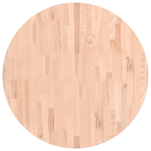 vidaXL Dessus de table Ø80x4 cm rond bois massif de hêtre