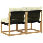 vidaXL 2 Pièce Sofa de milieu extérieur