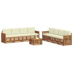 vidaXL Ensembles de canapés avec coussin 9 Pièces Naturel et Crème