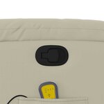 vidaXL Fauteuil de massage inclinable crème similicuir