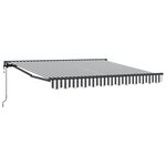 vidaXL Auvent Rétractable Anthracite et blanc 350x250 cm tissu