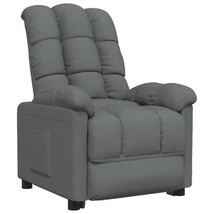 vidaXL Fauteuil inclinable Gris foncé Tissu