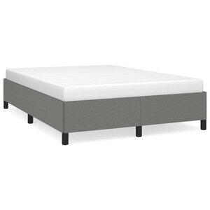 vidaXL Cadre de lit sans matelas gris foncé 140x190 cm tissu