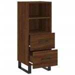 vidaXL Buffet Chêne marron 34 5x34x90 cm Bois d'ingénierie