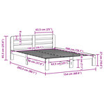 vidaXL Cadre de lit sans matelas blanc 150x200 cm bois de pin massif