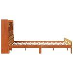 vidaXL Lit bibliothèque sans matelas cire marron 160x200 cm pin massif