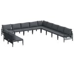 vidaXL Ensemble de canapé de jardin Anthracite Acier