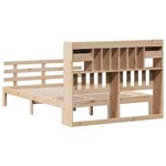 vidaXL Lit bibliothèque sans matelas 140x190 cm bois de pin massif