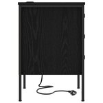 vidaXL Cabinet de chevet avec tiroir 2 Pièces Chêne noir 42 x 41 x 61 cm