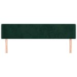 vidaXL Tête de lit avec oreilles Vert foncé 183x16x78/88 cm Velours
