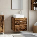 vidaXL Vanité de lavabo mural Bois ancien 53 x 34 5 x 63 cm