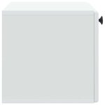 vidaXL Meuble TV mural 59 5 x 31 x 30 cm Blanc Bois d'ingénierie