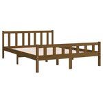 vidaXL Cadre de lit sans matelas marron miel bois massif