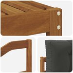 vidaXL Ensemble de canapés d'extérieur 7 Pièces Naturel et Anthracite