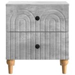 vidaXL Cabinet de chevet 2 Pièces Gris béton 43 x 34 5 x 48 cm