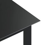 vidaXL Table de jardin Noir 190x90x74 cm Aluminium et verre