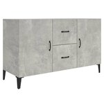 vidaXL Buffet gris béton 100x36x60 cm bois d'ingénierie