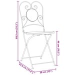 vidaXL Chaises de bistro pliables lot de 2 bleu et blanc céramique