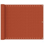 vidaXL Écran de balcon Orange 75x600 cm PEHD