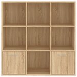 vidaXL Bibliothèque Chêne sonoma 98x30x98 cm Bois d’ingénierie