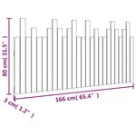 vidaXL Tête de lit murale Blanc 166x3x80 cm Bois massif de pin