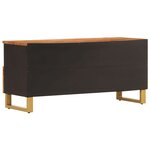 vidaXL Meuble TV marron et noir 100x33 5x46 cm bois massif de manguier