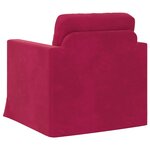 vidaXL Canapé Bordeaux 78 x 78 x 80 cm Velours