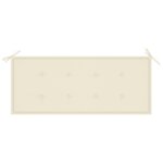 vidaXL Banc de jardin pliable avec coussin 118 cm Bambou